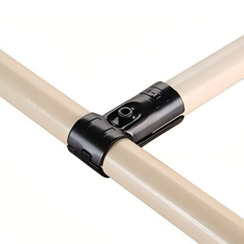 Black Electrophoresis Coated Pipe Connector for Lean Tube | 28mm Joint Fitting