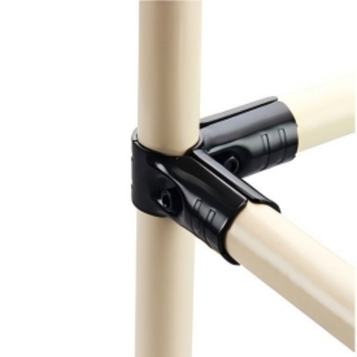 28mm Lean Pipe Connector Electrophoresis Surface | Heavy Duty Tube Joint for Workbench & Rack