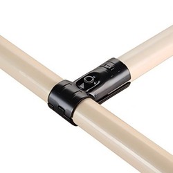 Black Electrophoresis Coated Pipe Connector for Lean Tube | 28mm Joint Fitting