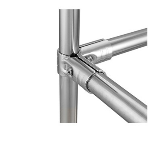 Chrome Plated 3-Way Connector HJ-2D For 28mm Lean Pipe