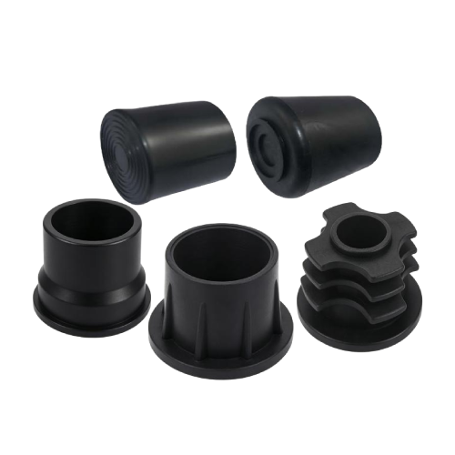 Rubber Foot Sleeve & Plastic End Cap For 28mm Lean Pipe
