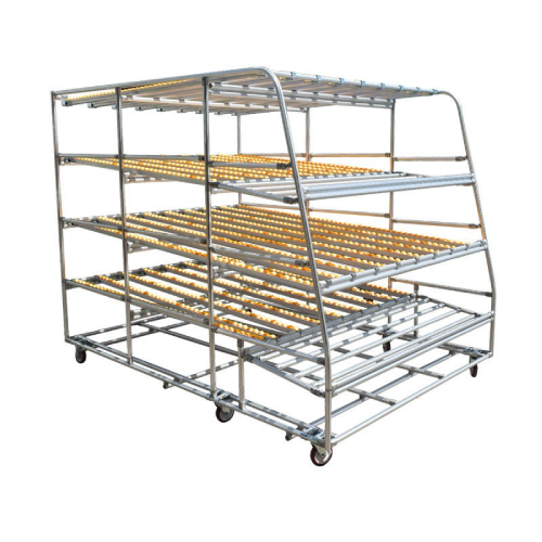 Roller Track Lean Manufacturing Cart with FIFO System