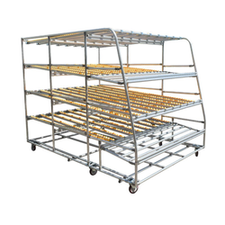 Roller Track Lean Manufacturing Cart with FIFO System