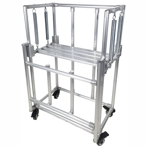 LCIA Mobile Lifting Cart Aluminum Lean Pipe Labor-Saving Workshop Lifting Trolley