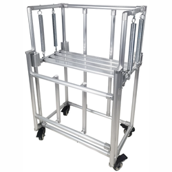 LCIA Mobile Lifting Cart Aluminum Lean Pipe Labor-Saving Workshop Lifting Trolley