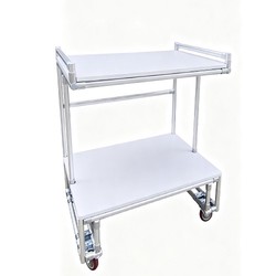 China Factory Aluminum Alloy Lean Pipe Trolley Heavy Duty Workshop Handling Cart