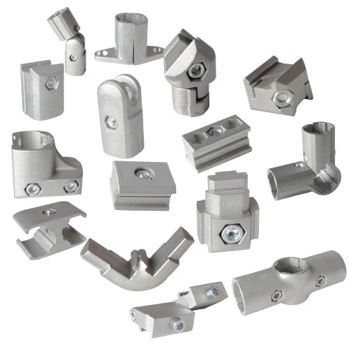Chinese Aluminum Tube Joint Aluminum Alloy Connector ADC-12 Aluminum Tube Frame System Precision Tube Joint