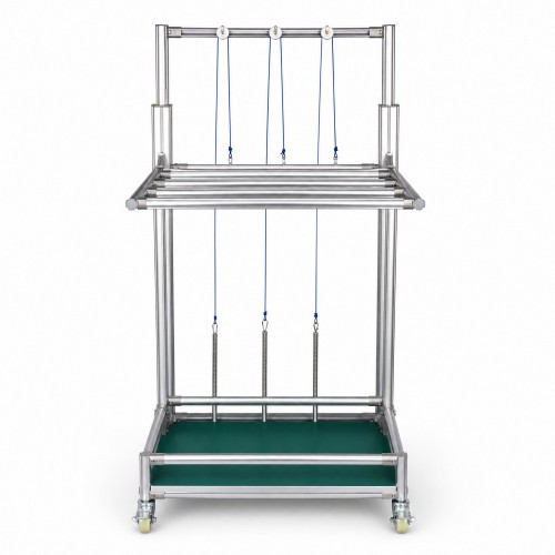 Free Design  Aluminum  Lean Tube  Pipe Gravity Lifting Cart Material Handling Trolley for  LCIA Low Cost Automation