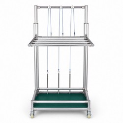 Free Design  Aluminum  Lean Tube  Pipe Gravity Lifting Cart Material Handling Trolley for  LCIA Low Cost Automation