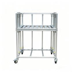 Custom Lean Production Aluminum Profile Lifting Material Turnover Trolley Workshop Assembly Line Industrial Tool Cart