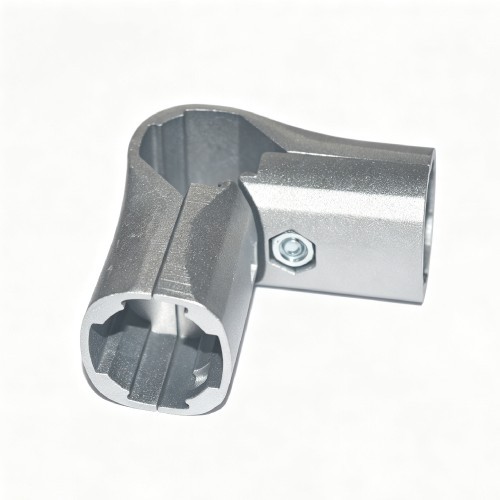 XY HJ 2 External Clamp 90 Degree Connector ADC 12 Alloy 3 Way 3D Joint for D28mm Aluminum Lean Pipe Lean Tube Fitting