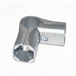 XY HJ 2 External Clamp 90 Degree Connector ADC 12 Alloy 3 Way 3D Joint for D28mm Aluminum Lean Pipe Lean Tube Fitting