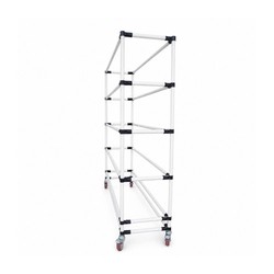 Mobile Multi Layer Lean Tube Material Rack Sorting Trolley Overmolded Lean Tube Storage Rack